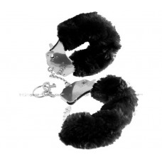 Наручники металлические Pipedream Furry Cuffs с мехом, черные
