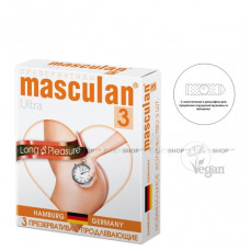 Презервативы Masculan Ultra Long Pleasure продлевающие, 3 шт