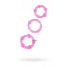 Набор эрекционных колец Toyfa, розовые