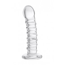Фаллоимитатор Sexus Glass со спиралью, бесцветный, 16 см