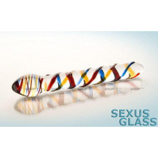 Фаллоимитатор анально вагинальный Sexus Glass, прозрачный