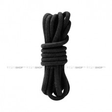 Хлопковая веревка Lux Fetish для шибари, черная, 3м