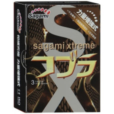 Латексные презервативы без спермонакопителя Sagami Cobra, 3шт