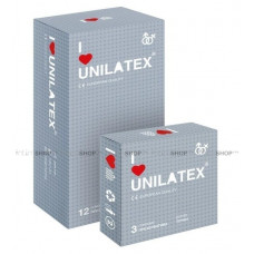 Презервативы рельефные с точками Unilatex 12 шт + 3 шт в подарок