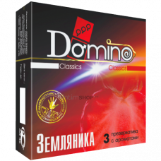Презервативы Domino Classic Земляника, 3 шт